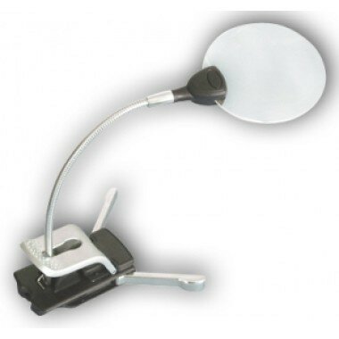 Lindner 7154 Randloze stand/klemloupe met LED verlichting 2,5 x