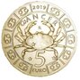 San-Marino-5-Euro-2019-Kreeft-Starsign-Series-Cancer-UNC